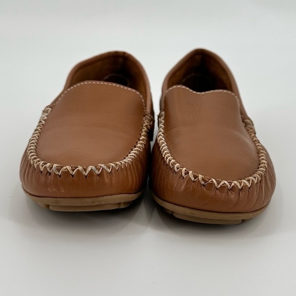 GUIMARAES Women’s Brown Leather Soft Slip On Moccasins/Loafers Size 37/6.5 - Picture 9 of 11